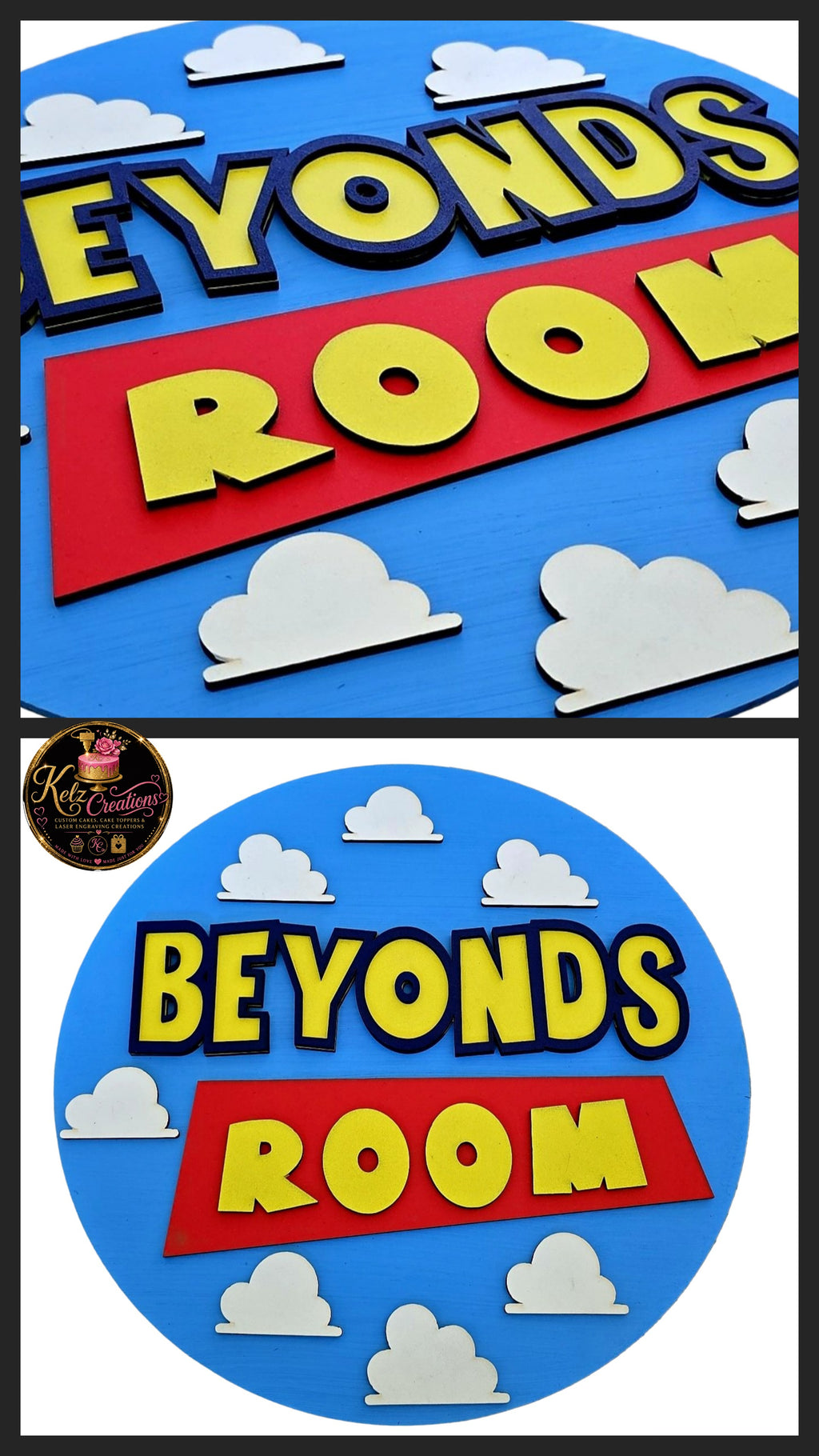 Multiple layered name wall plaque