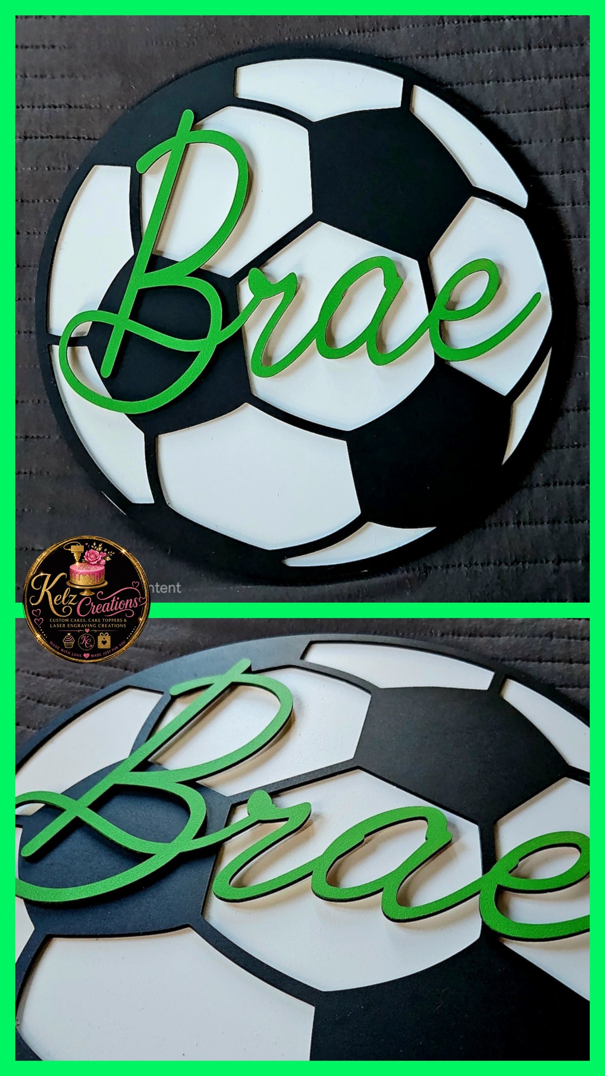 Multiple layered name wall plaque
