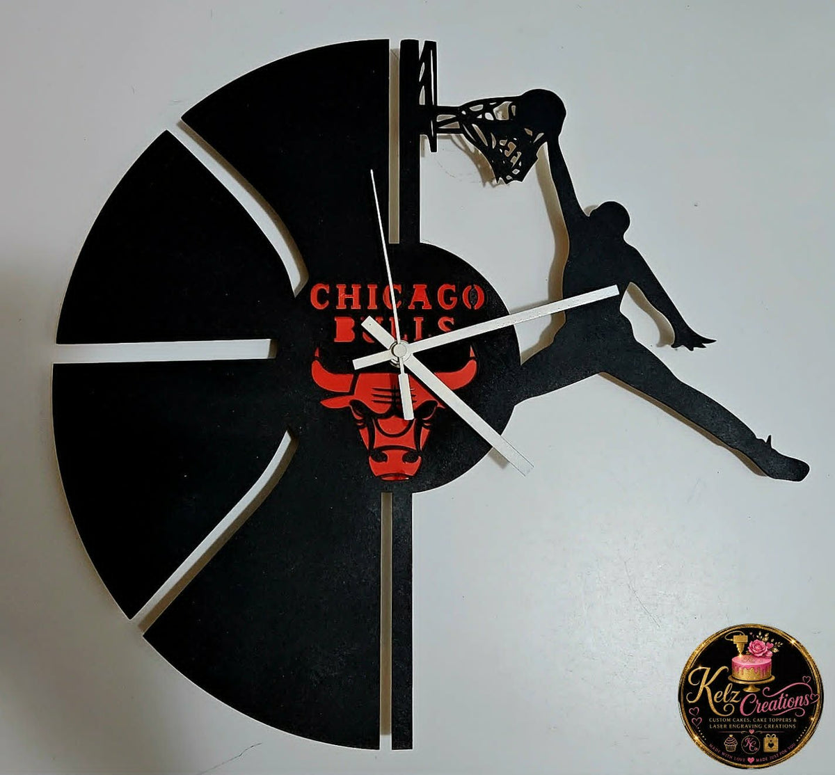 Personalised Laser Cut Wooden Basketball Clock
