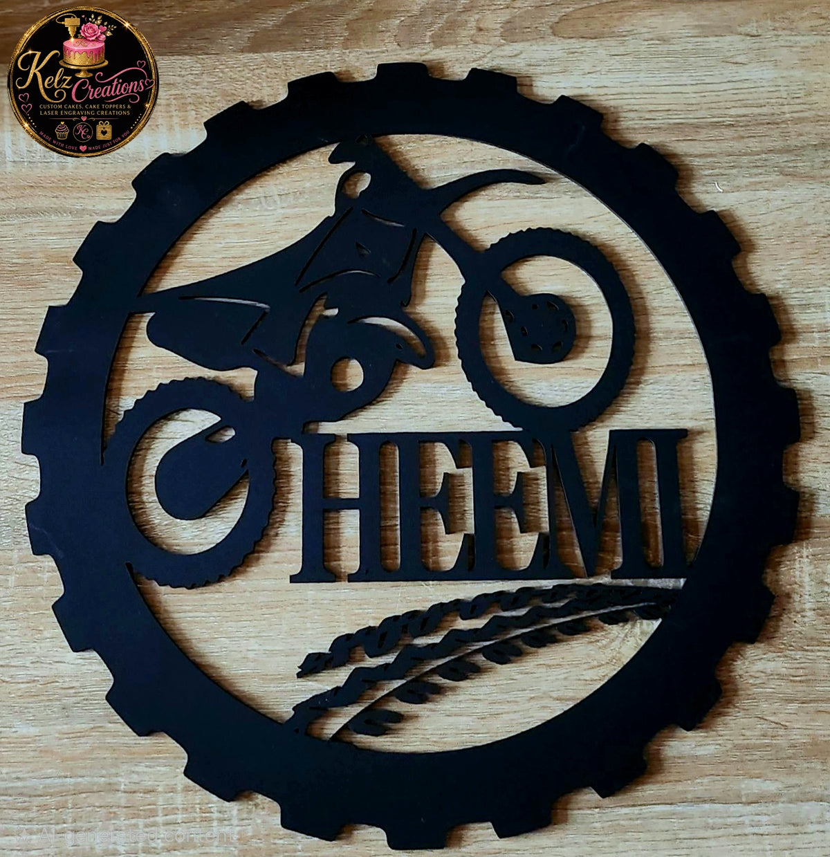 Single layer name wall piece