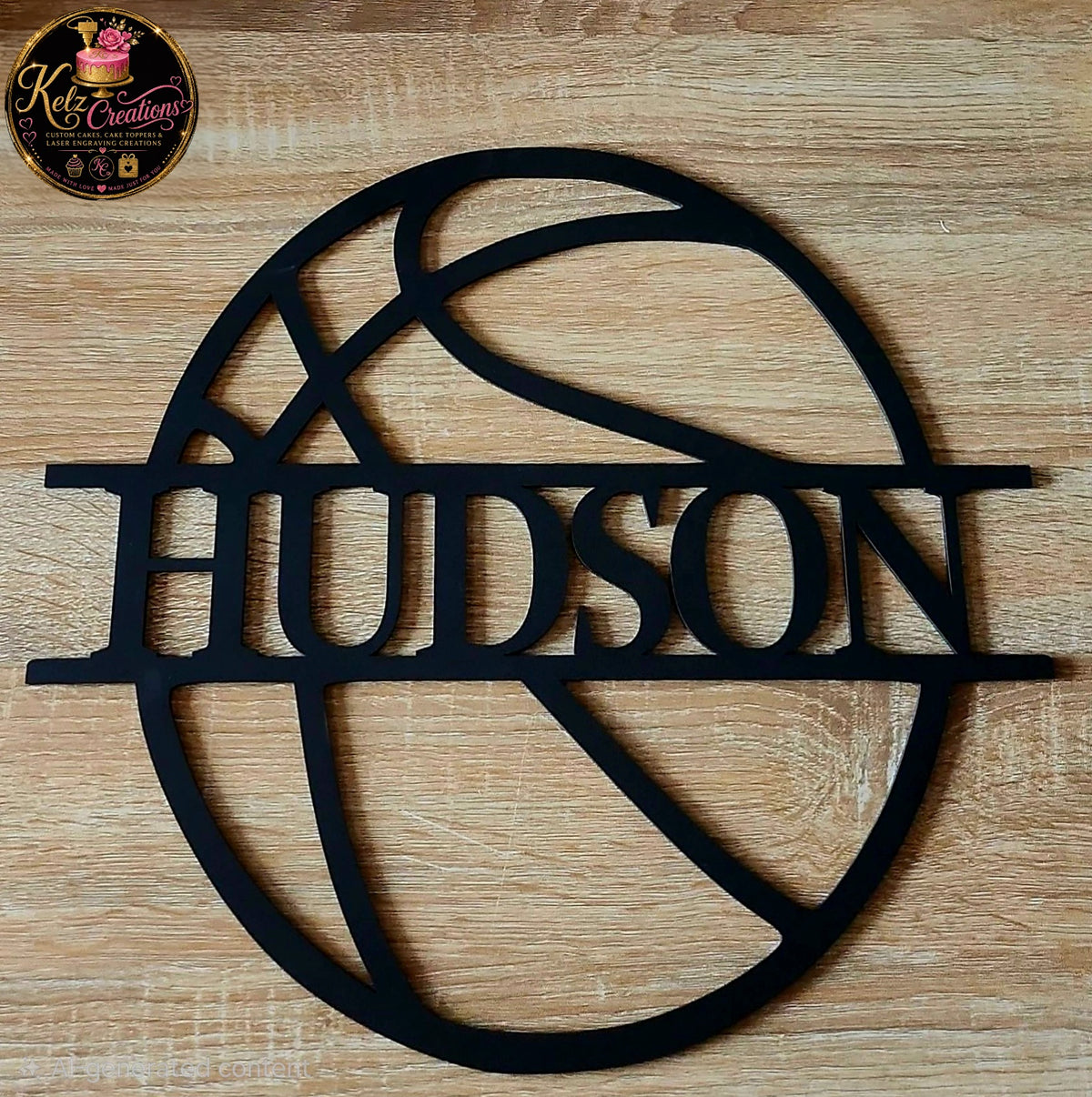 Single layer name wall piece