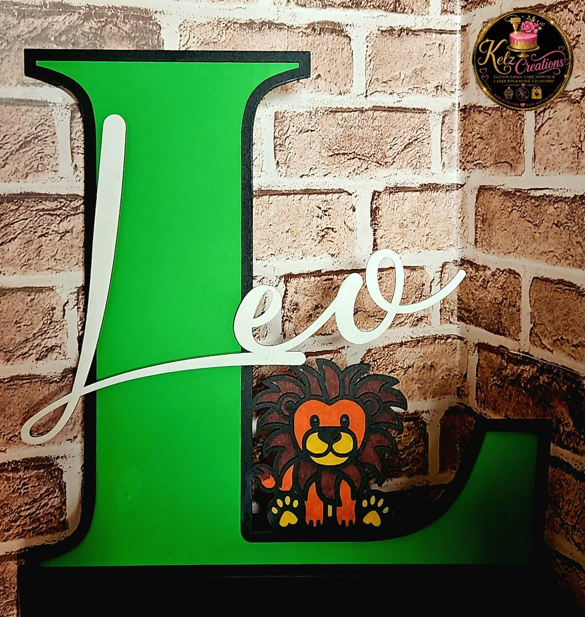 Multiple layered name wall plaque