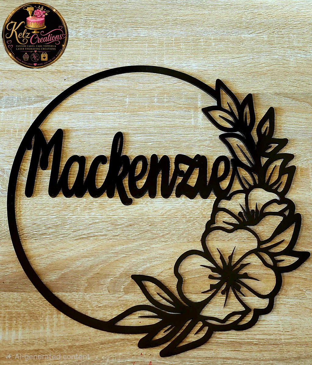Single layer name wall piece