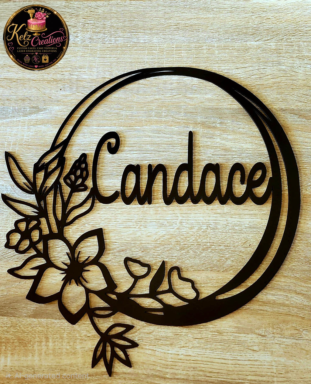 Single layer name wall piece