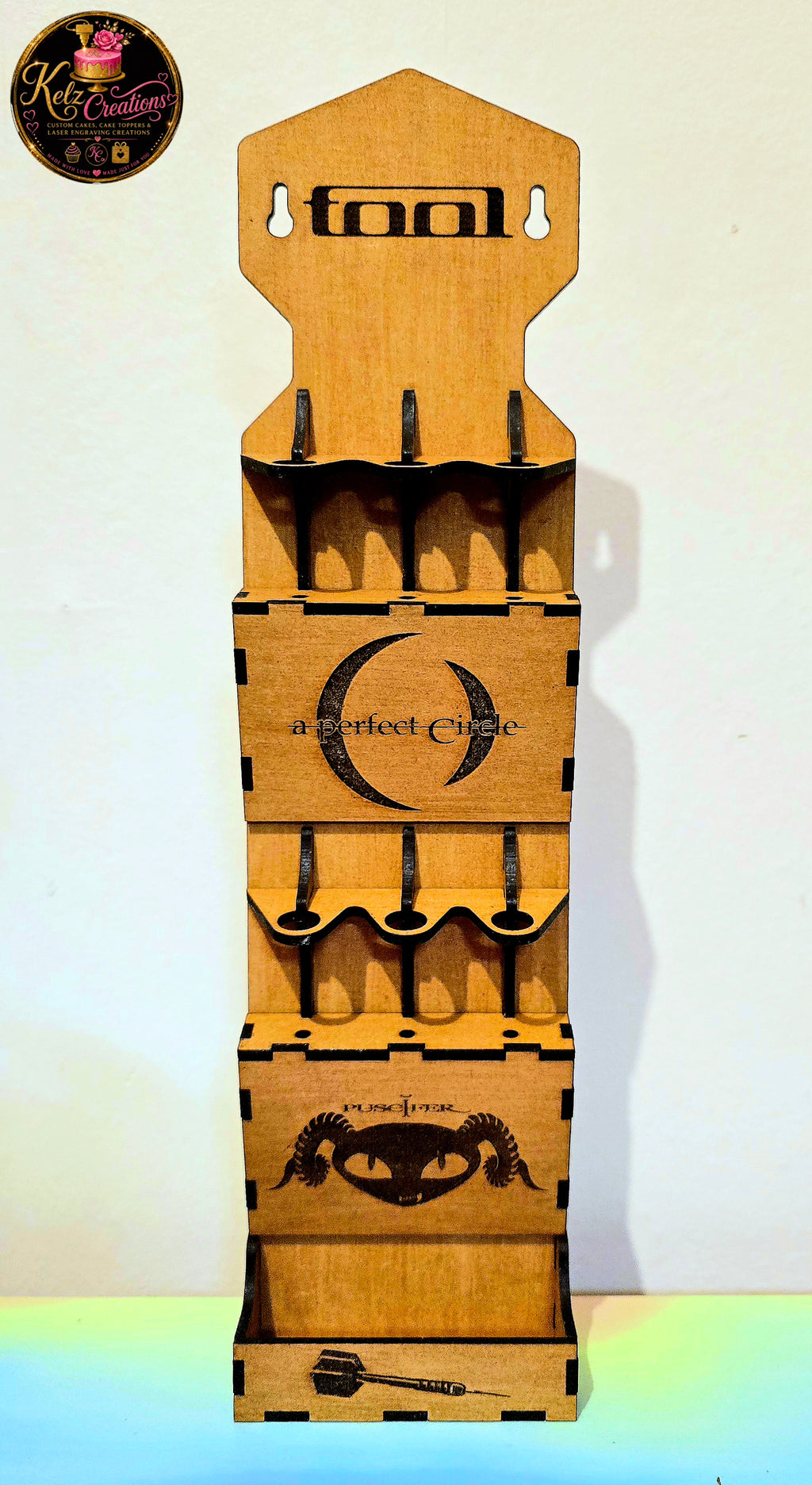 Personalised Laser Cut Darts Wall Display