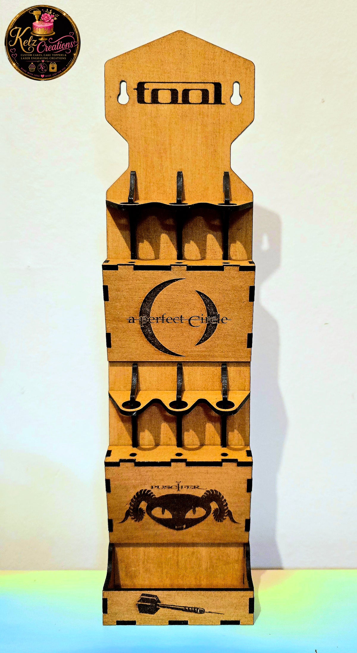 Personalised Laser Cut Darts Wall Display
