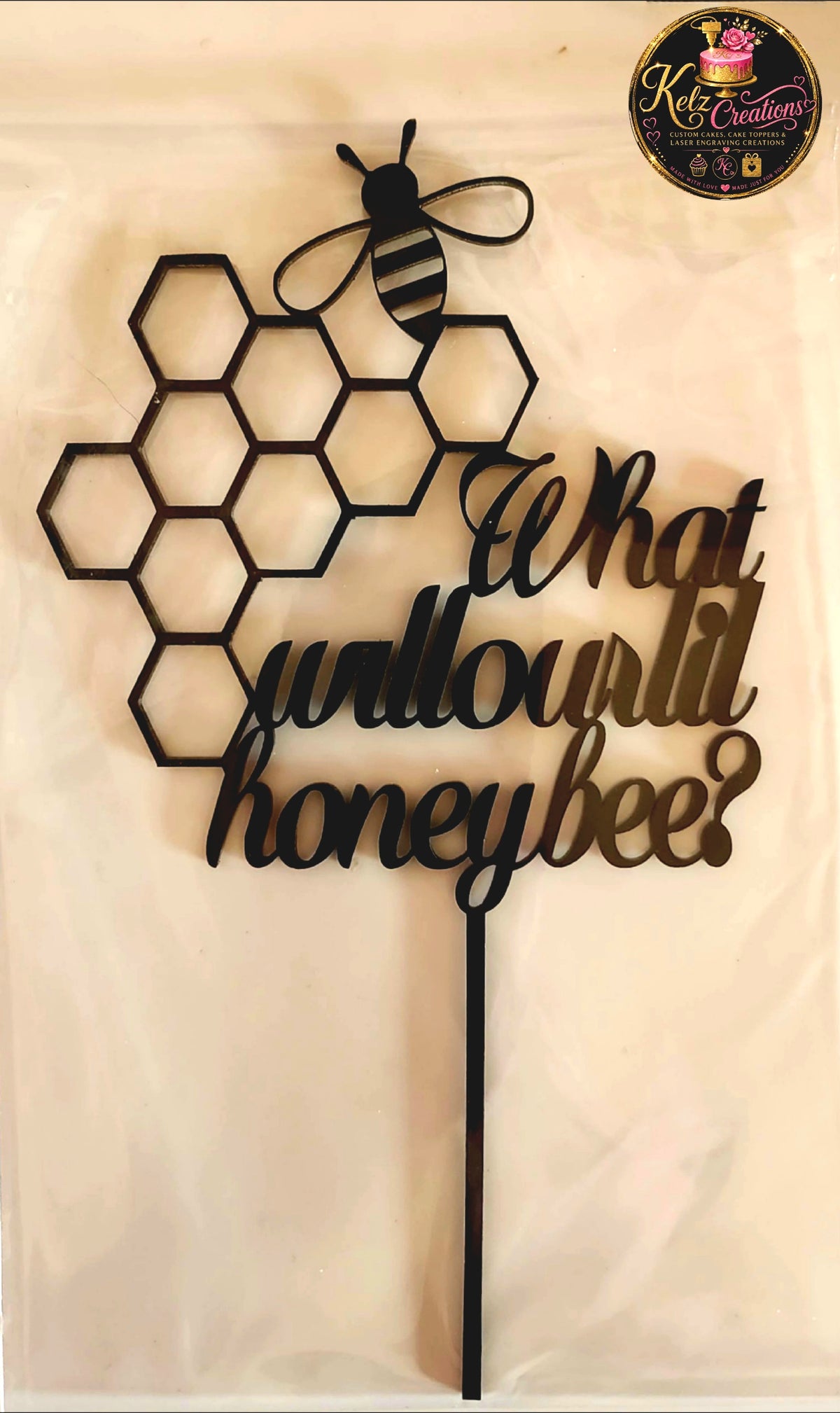 Custom Acrylic laser cut cake topper
