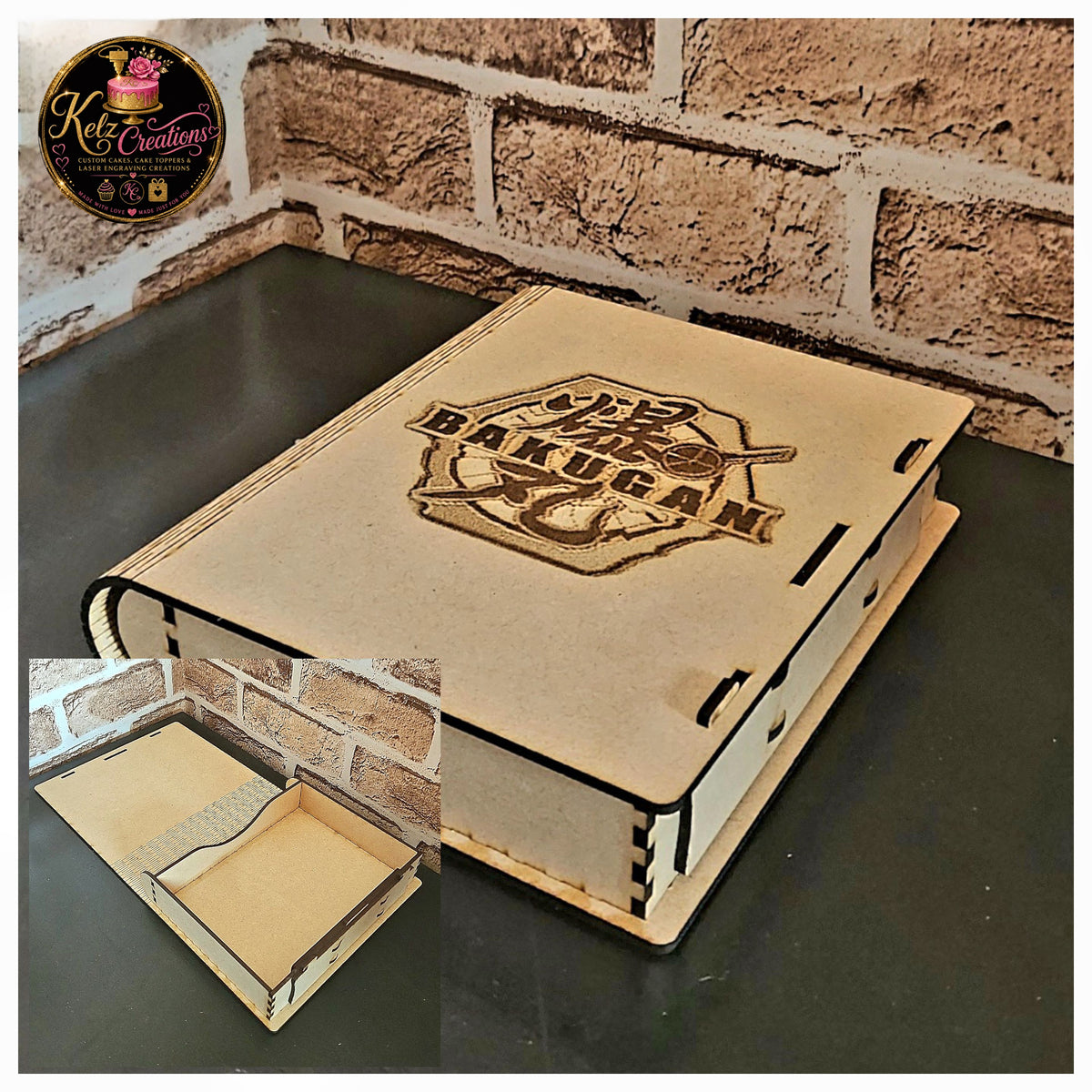 Personalised Wooden Book Storage Box