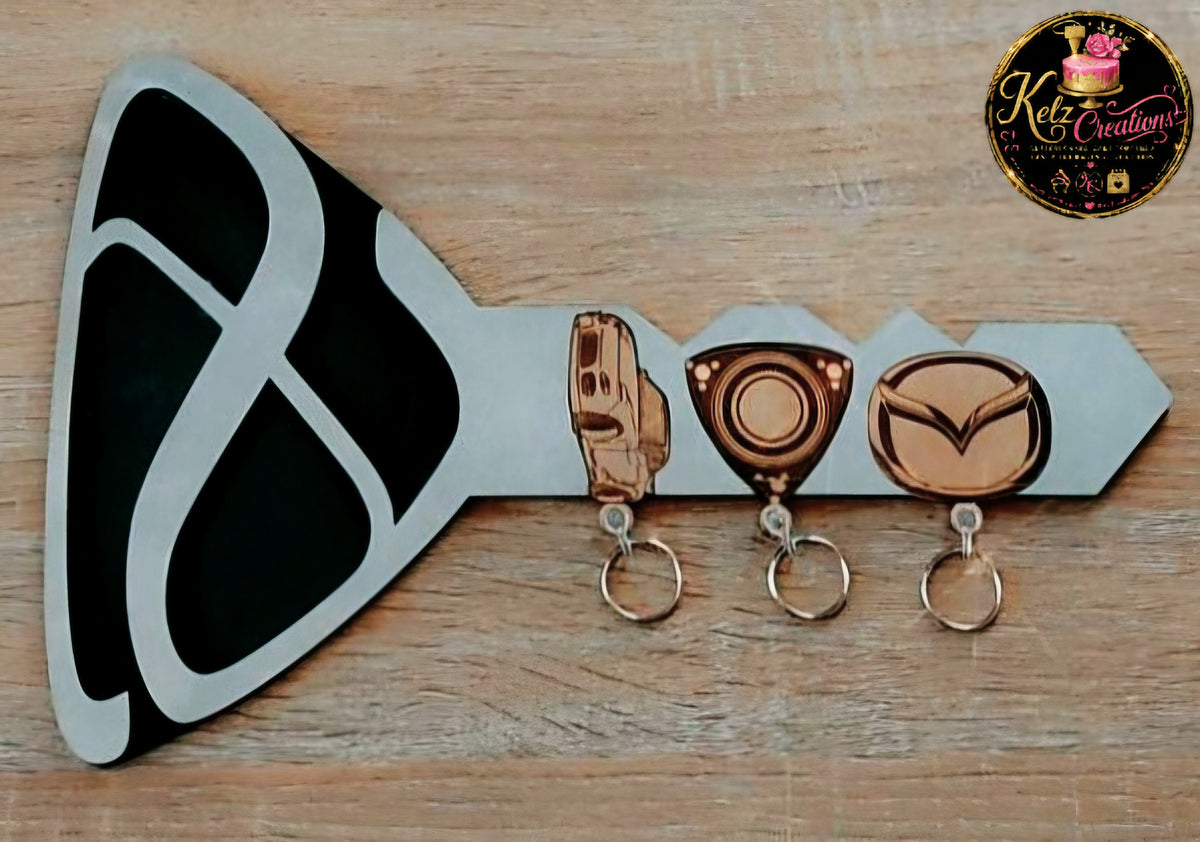 Custom Designed Keyring & Holder Set