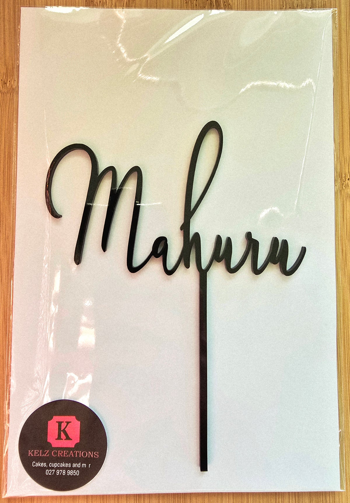 Custom Acrylic laser cut cake topper
