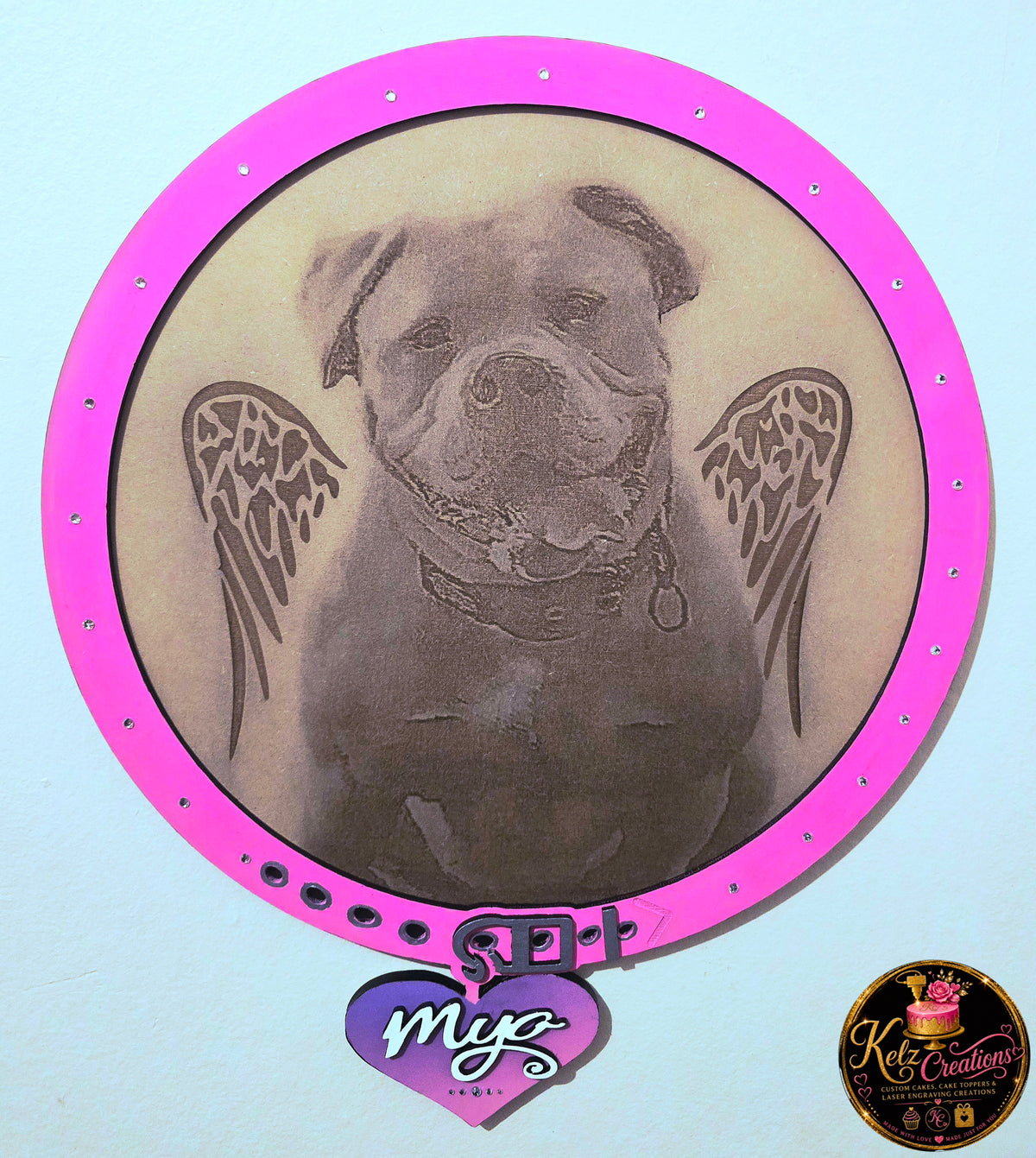 Laser engraved photo wall piece