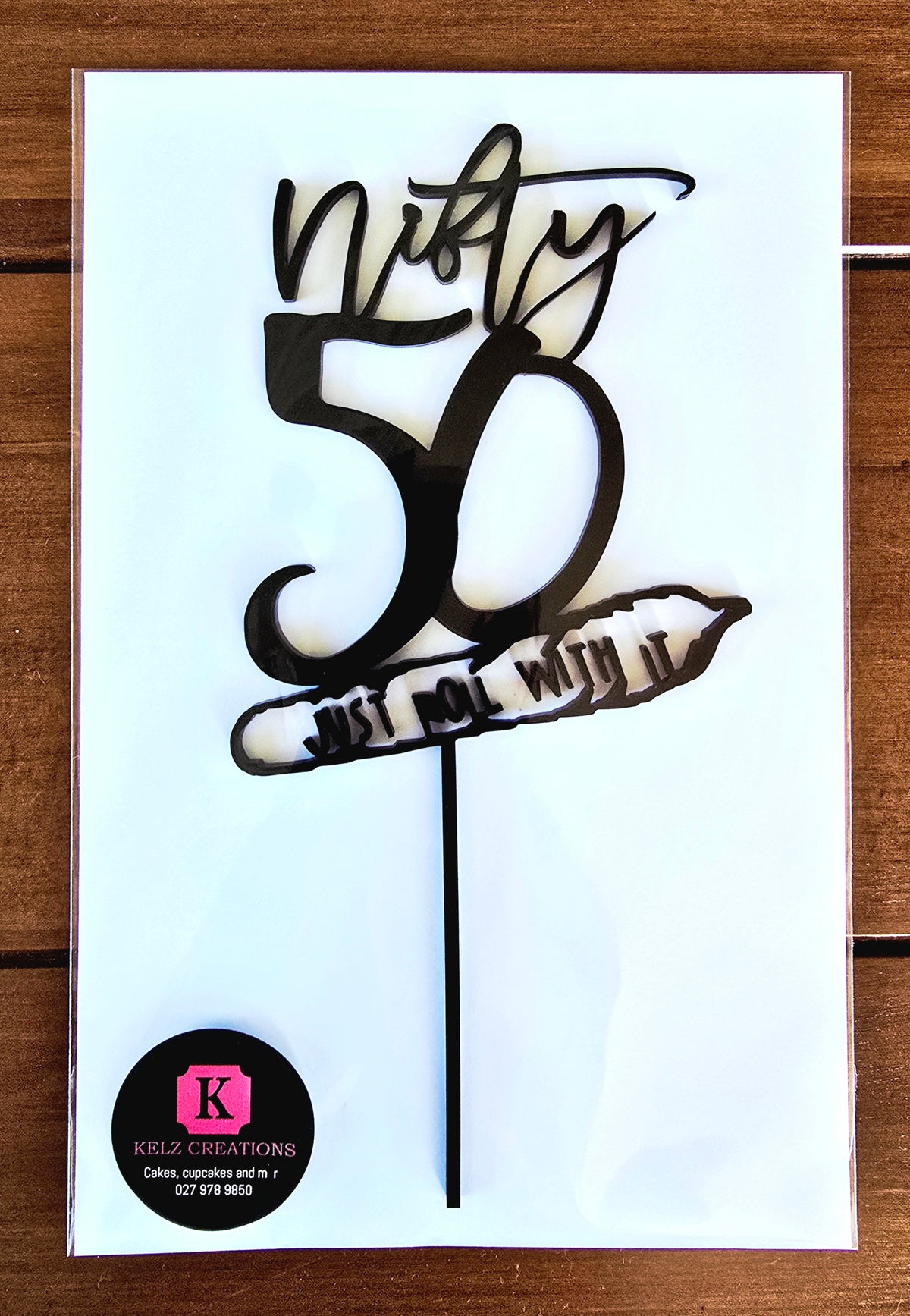 Custom wooden laser cut cake topper