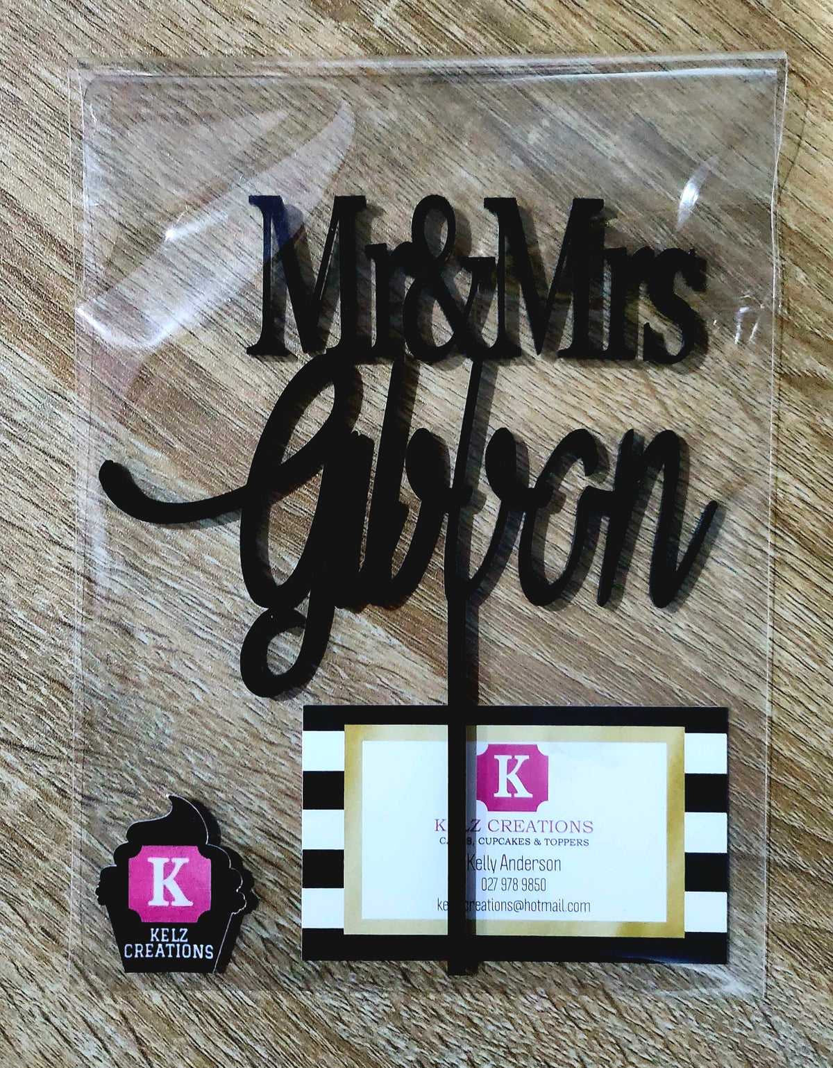 Custom Acrylic laser cut cake topper