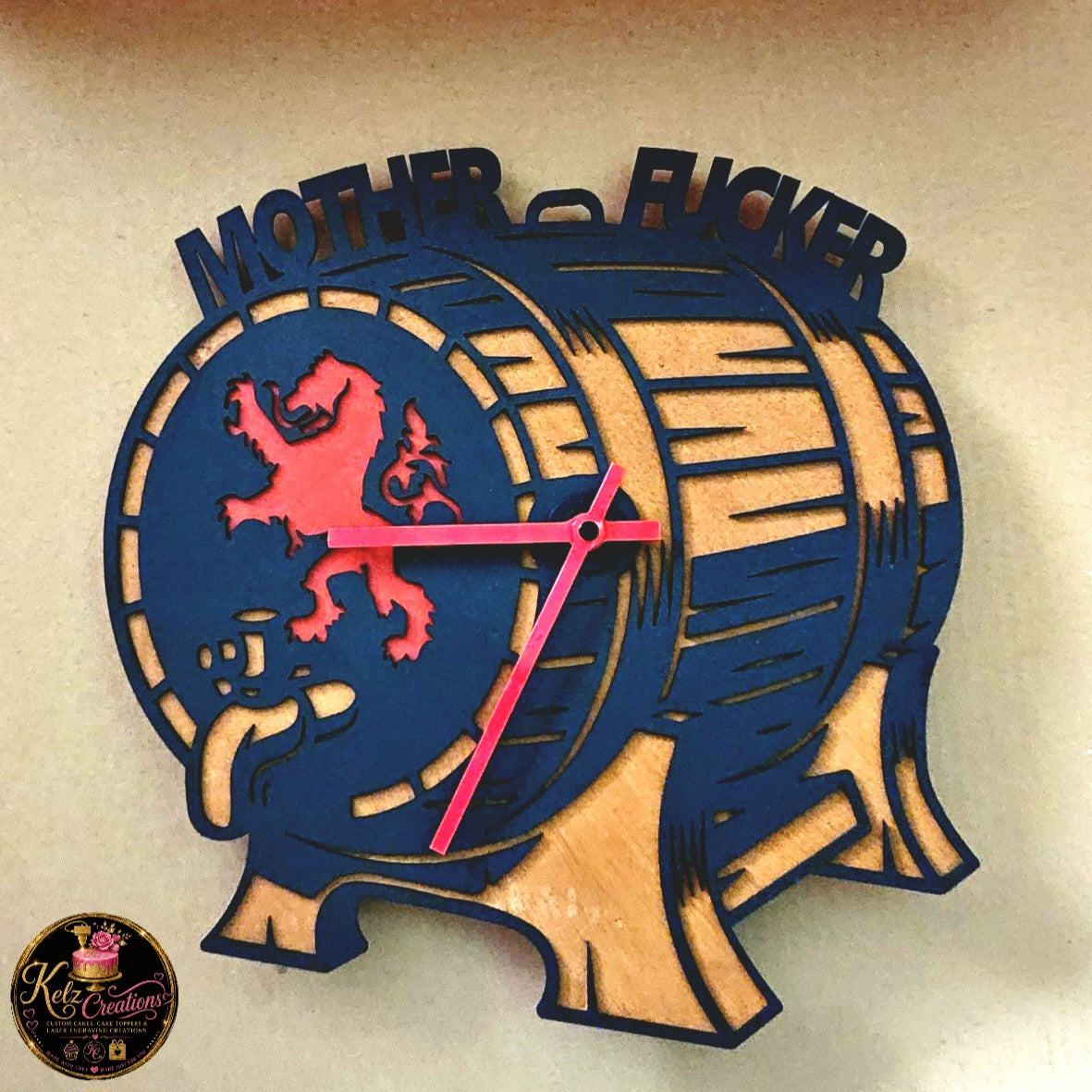 Beer Barrel wall clock