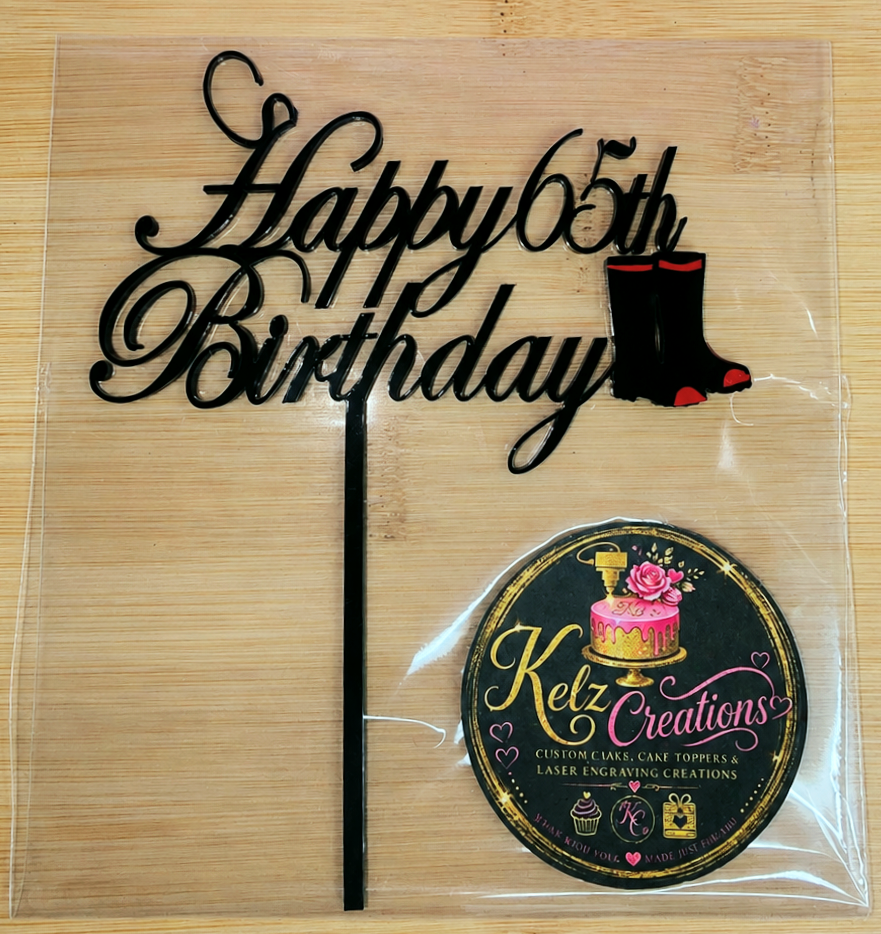 Custom Acrylic laser cut cake topper