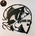 Fishing themed wall clock