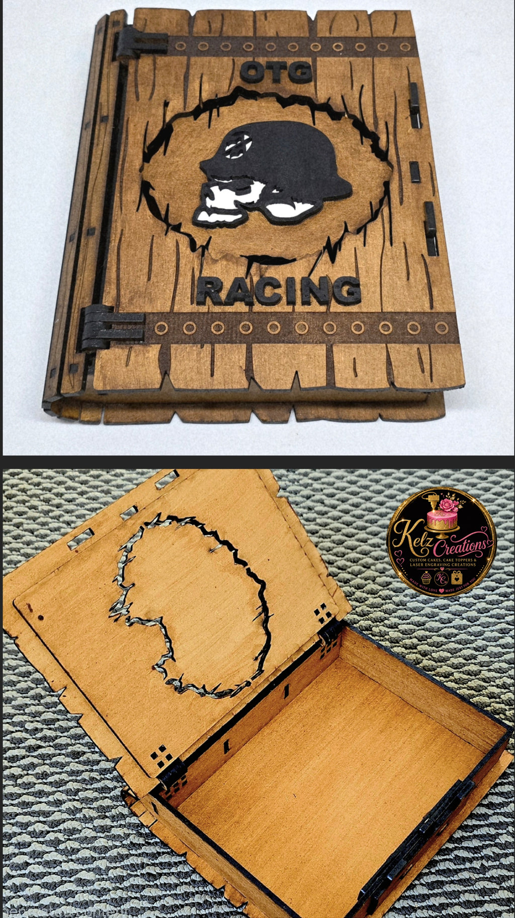 Personalised Wooden Book Storage Box