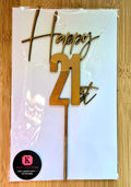 Custom wooden laser cut cake topper