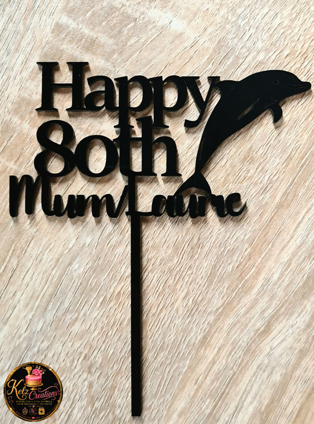 Custom Acrylic laser cut cake topper