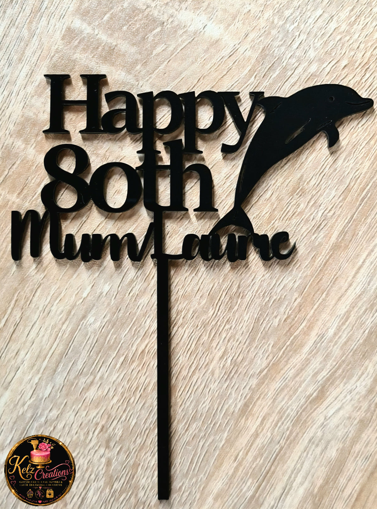 Custom Acrylic laser cut cake topper